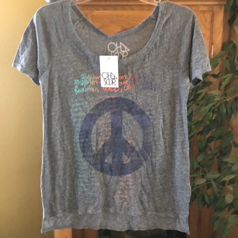 Chaser burn out freedom tee size Small New!